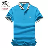 burberry short-sleeve oxford polo shirt col raye